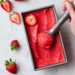 Easy 3-Ingredient Strawberry Sorbet Recipe