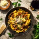 Creamy Classic Bolognese Sauce with Pancetta and Parmesan Recipe